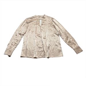 Parker 100% Silk Cutout Peekaboo Neckline Front & Back Pale Pink Size Large